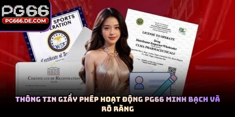 Thông tin giấy phép hoạt động PG66 minh bạch và rõ ràng